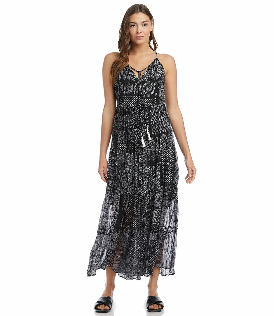 Karen Kane Patch Print Maxi Dress