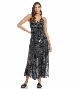 Karen Kane Patch Print Maxi Dress