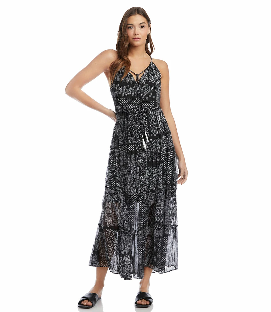 Karen Kane Patch Print Maxi Dress