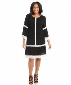 Karen Kane Plus Size Mixed Lace Dress
