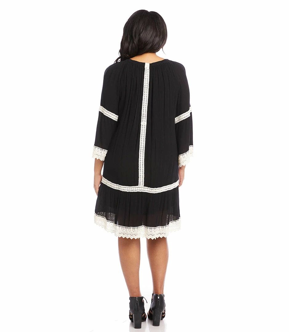 Karen Kane Plus Size Mixed Lace Dress
