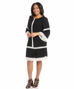 Karen Kane Plus Size Mixed Lace Dress