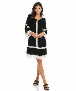 Karen Kane Mixed Lace Dress Clothing