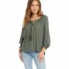Karen Kane Clothing Button-Up Peasant Top