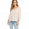 Karen Kane Button-Up Peasant Top Clothing