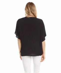 Karen Kane Rattan Buckle Twist Top