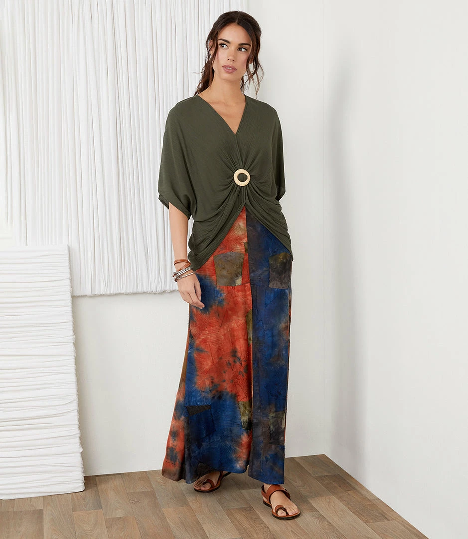 Karen Kane Rattan Buckle Twist Top Clothing