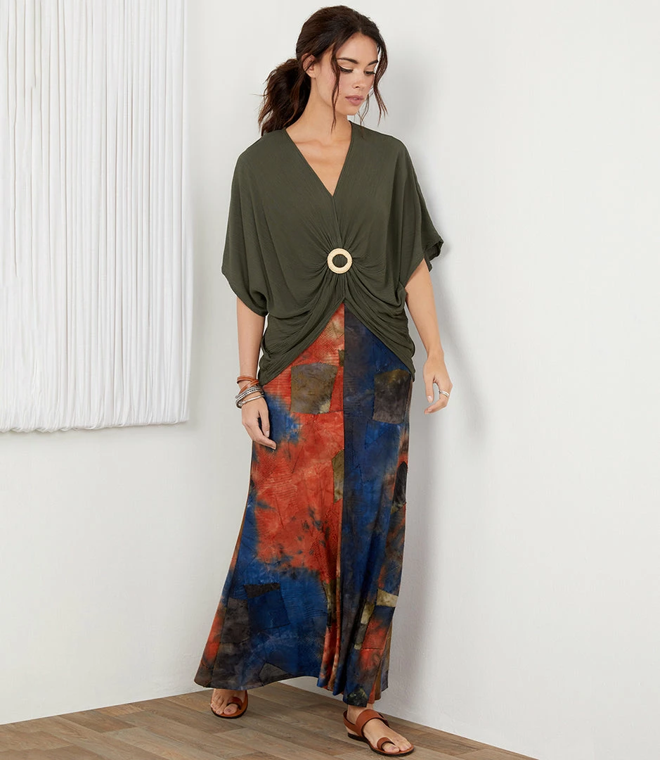 Karen Kane Rattan Buckle Twist Top Clothing