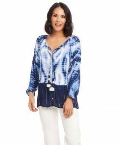 Karen Kane Clothing Button-Up Peasant Top