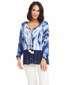 Karen Kane Clothing Button-Up Peasant Top