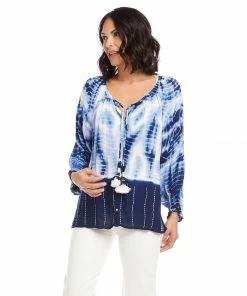 Karen Kane Clothing Button-Up Peasant Top
