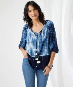 Karen Kane Clothing Button-Up Peasant Top