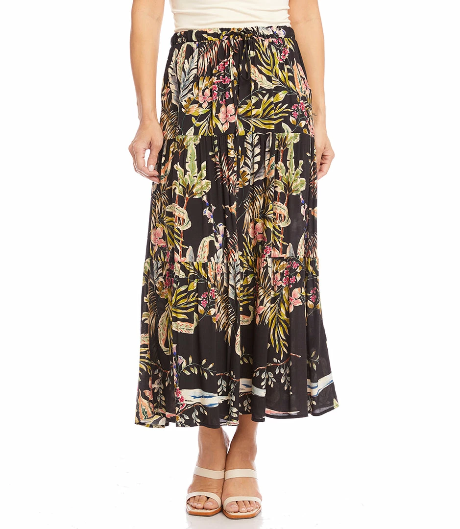 Karen Kane Clothing Tiered Midi Skirt