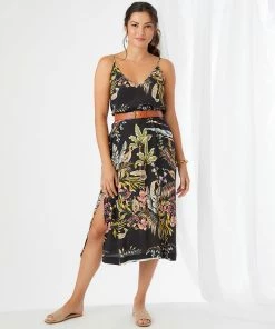 Karen Kane Side-Slit Midi Dress