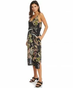 Karen Kane Side-Slit Midi Dress