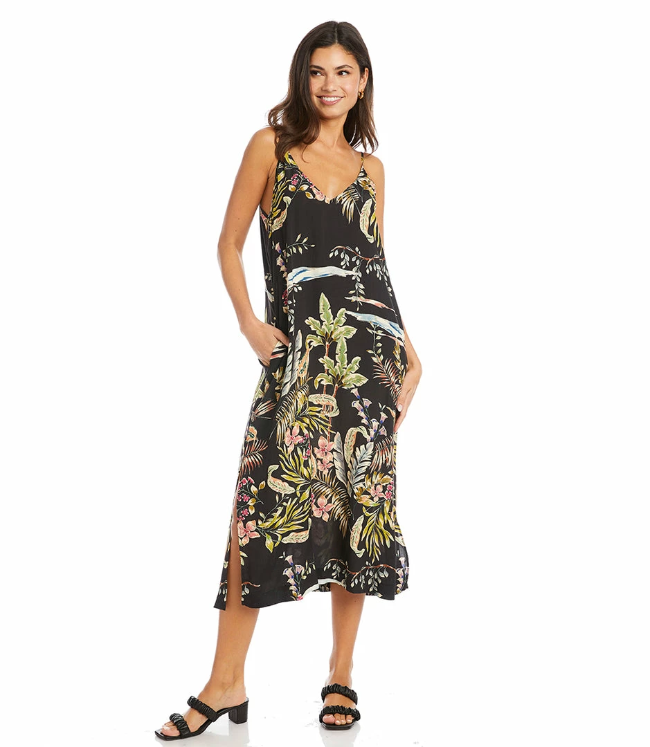 Karen Kane Side-Slit Midi Dress