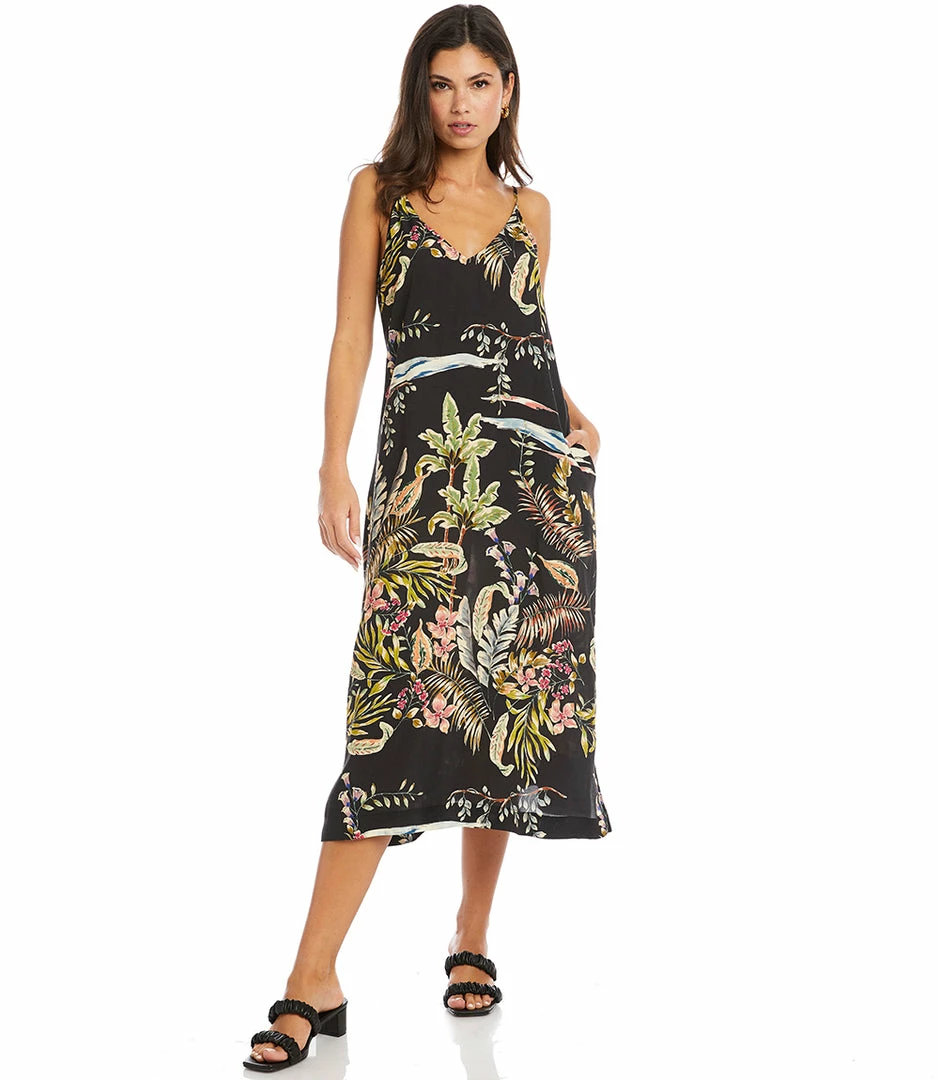 Karen Kane Side-Slit Midi Dress