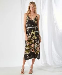 Karen Kane Side-Slit Midi Dress