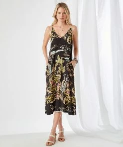 Karen Kane Side-Slit Midi Dress