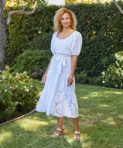 Karen Kane Tiered Eyelet Dress Clothing