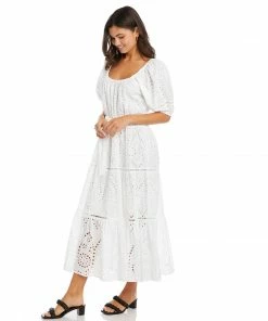 Karen Kane Tiered Eyelet Dress Clothing