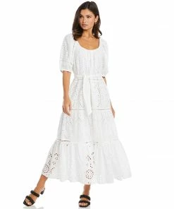 Karen Kane Tiered Eyelet Dress Clothing