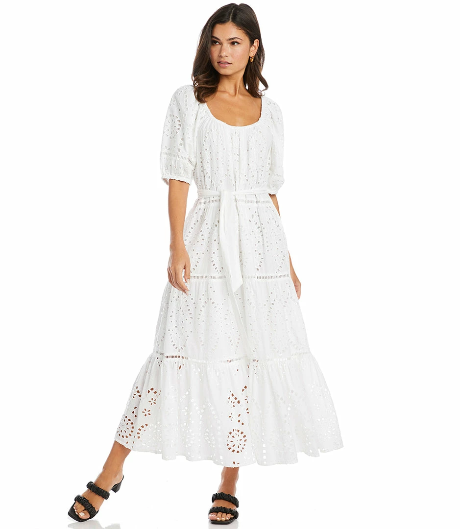 Karen Kane Tiered Eyelet Dress Clothing