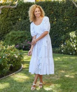 Karen Kane Tiered Eyelet Dress Clothing