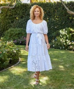 Karen Kane Tiered Eyelet Dress Clothing