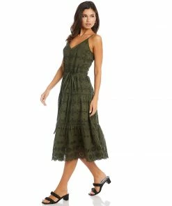Karen Kane Tiered Midi Dress Clothing