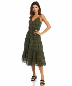 Karen Kane Tiered Midi Dress Clothing