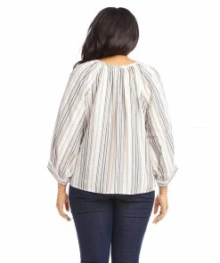 Karen Kane New Arrivals Plus Size Peasant Top
