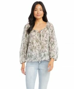 Karen Kane Clothing Petite Size Peasant Top