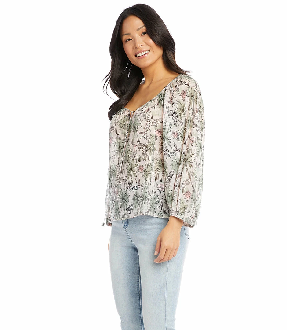 Karen Kane Clothing Petite Size Peasant Top