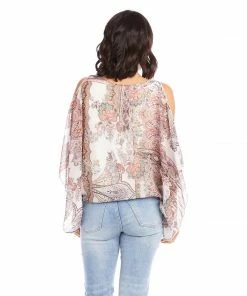 Karen Kane Clothing Cold Shoulder Scarf Top