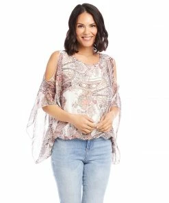 Karen Kane Clothing Cold Shoulder Scarf Top