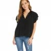 Karen Kane Clothing Flutter Sleeve Ruffle Top