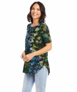 Karen Kane Clothing Short Sleeve Shirttail Top
