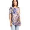 Karen Kane Petite Size Short Sleeve Shirttail Top
