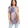 Karen Kane Clothing Short Sleeve Shirttail Top