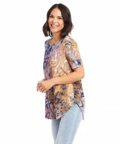 Karen Kane Clothing Short Sleeve Shirttail Top