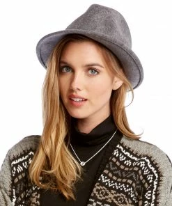 Karen Kane Snapback Felt Fedora Accessories
