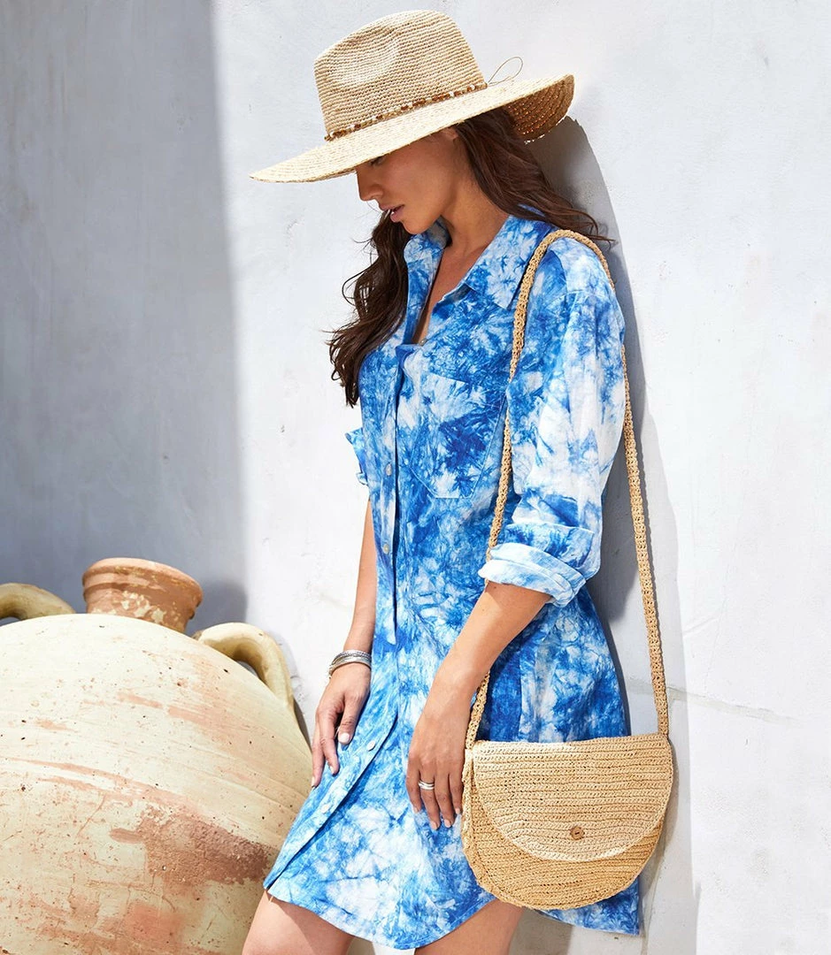 Karen Kane Raffia Crossbody Bag